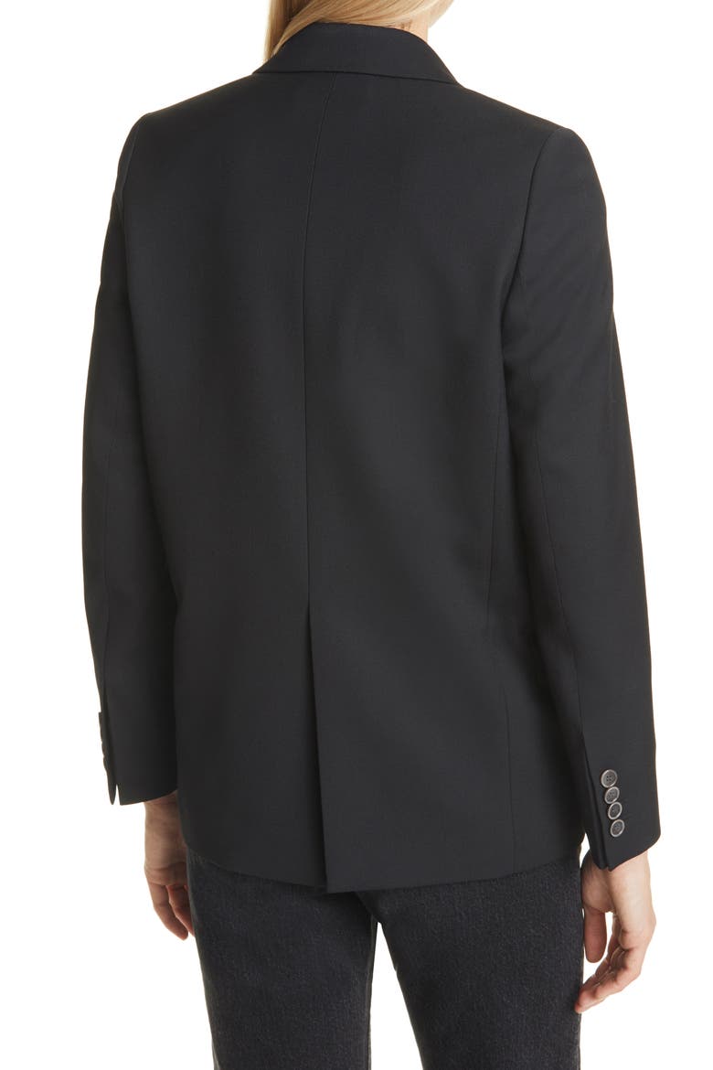 Janny Double Breasted Blazer, Alternate, color, BLACK