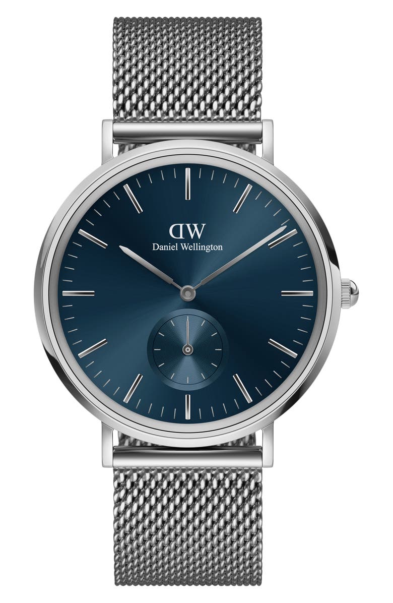 Daniel Wellington Classic Multi Eye Mesh Strap Watch, 40mm, Main, color, Silver