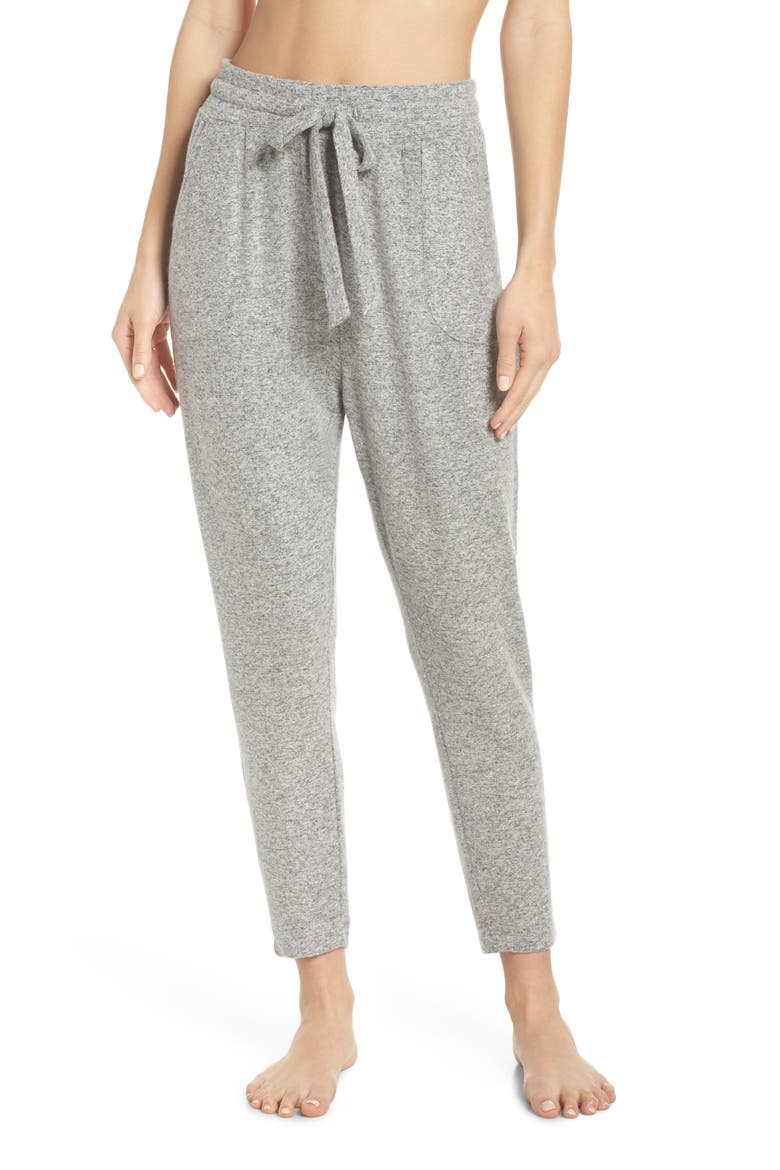 Brushed Hacci Lounge Jogger Pants, Main, color, GREY FLANNEL MARL
