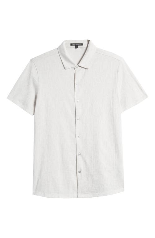 Robert Barakett Caine Short Sleeve Cotton Button-up Shirt In Gray