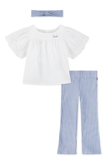 LEVI'S® LEVI'S® FLUTTER SLEEVE TOP, LEGGINGS & HEADBAND SET 