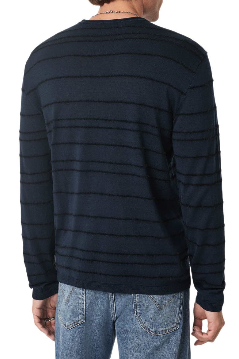 Everly Texture Stripe Sweater, Alternate, color, NAVY