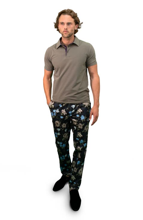 Jack Flat Front Chino Pant In Augustus Floral