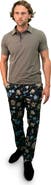 Lords of Harlech Jack Flat Front Chino Pant In Augustus Floral