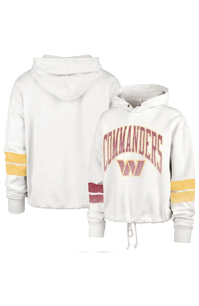 '47 Women's '47 White Washington Commanders Harper Pullover Hoodie, Main, color,