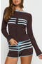selected Brown / Blue Stripe