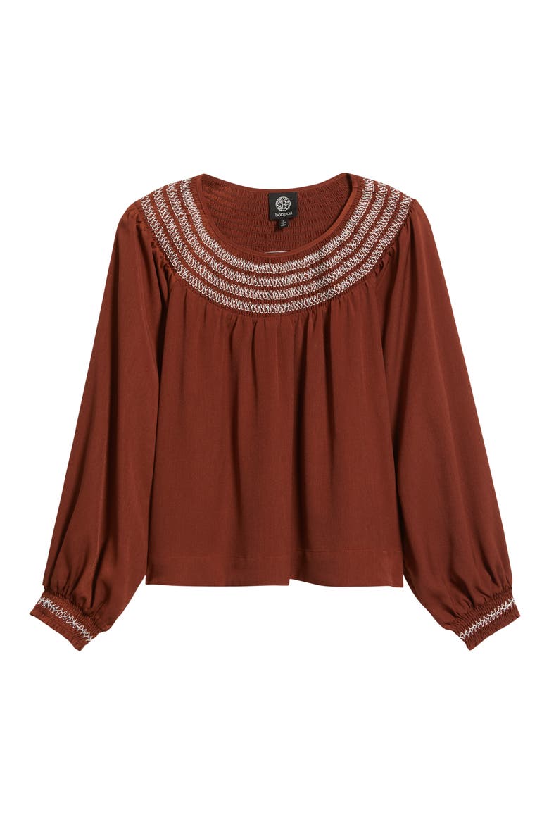 Embroidered Peasant Top, Alternate, color, PICANTE