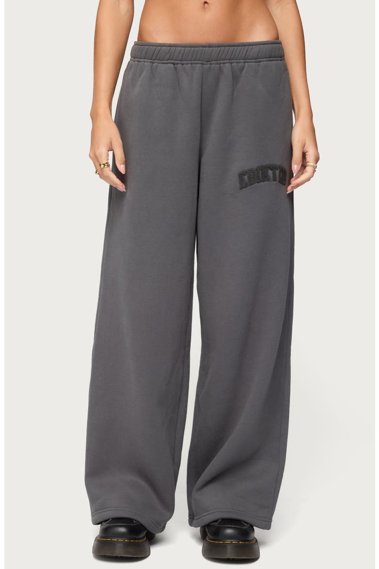 To You Fuzzy Logo Sweatpants, Main, color, DARK-GRAY