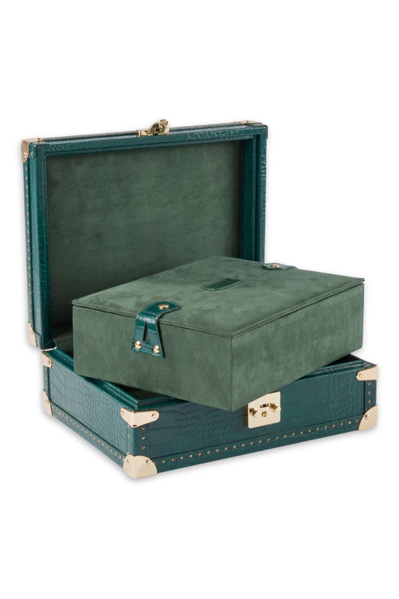 8-Watch Storage Case, Alternate, color, GREEN MULTI COLOR