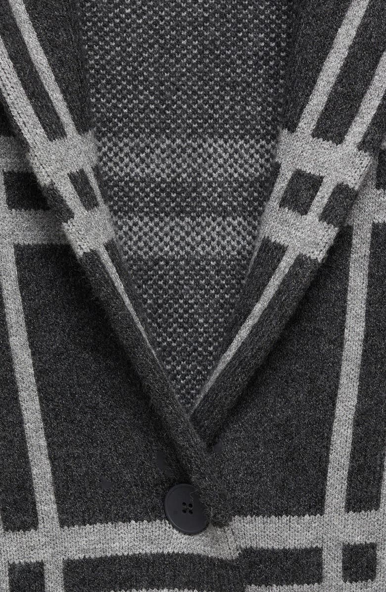 MANGO Plaid Sweater Coat, Alternate, color,