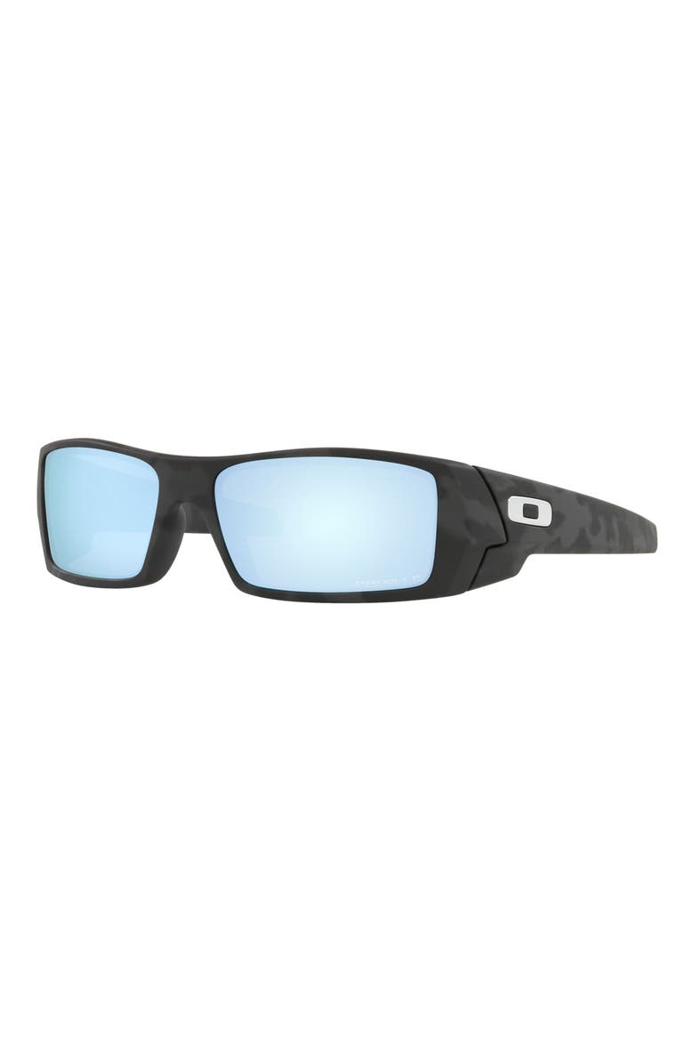 Gascan® 60mm Polarized Rectangular Sunglasses, Alternate, color, MATTE BLACK CAMO/ DEEP WATER