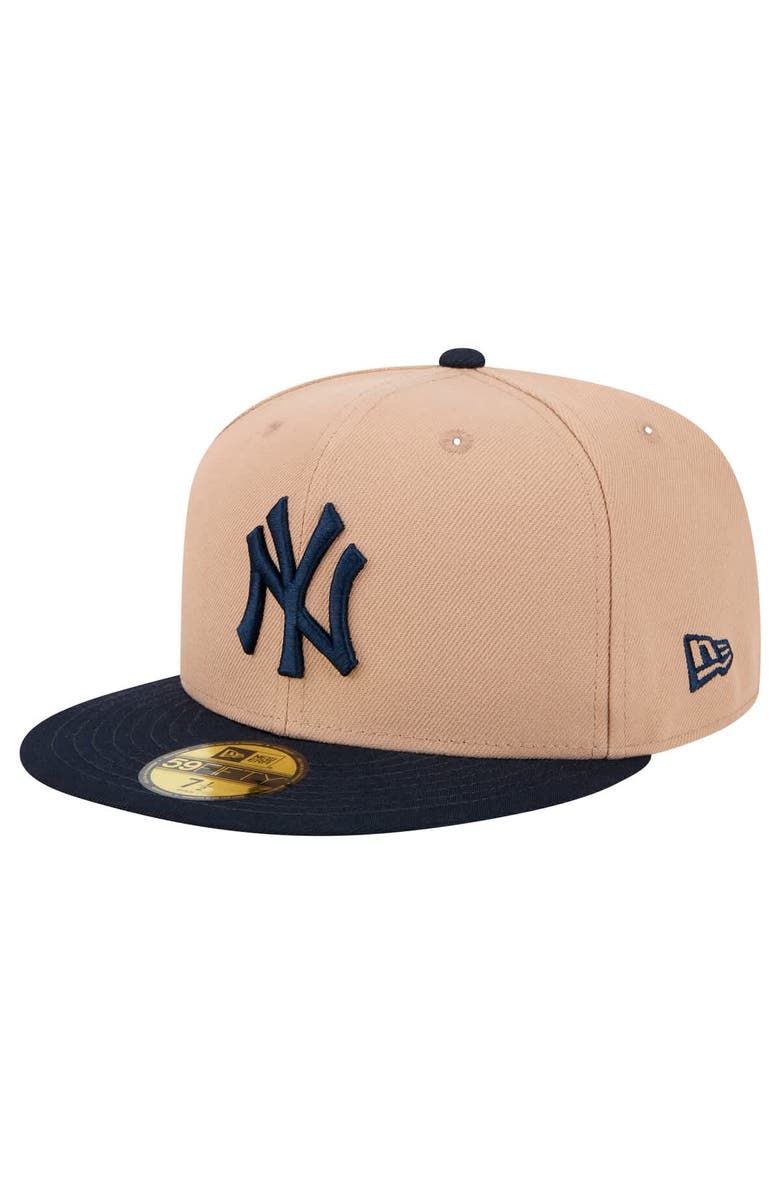 New Era Men's New Era Khaki New York Yankees 59FIFTY Fitted Hat, Main, color, Khaki
