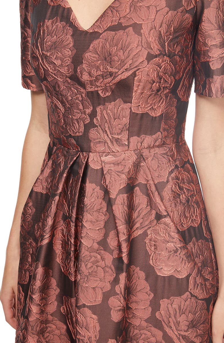 Gal Meets Glam Collection Ingrid Jacquard Fit & Flare Dress, Alternate, color, 