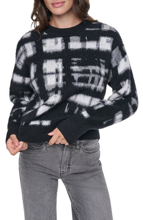 Plaid Crewneck Sweater