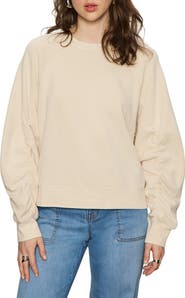 Sanctuary Gathered Sleeve Sweatshirt