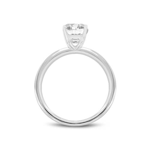 Luvmyjewelry Nisrine 14k White Gold Cushion Cut Lab Grown Diamond Solitaire Engagement Ring In 14k White Gold