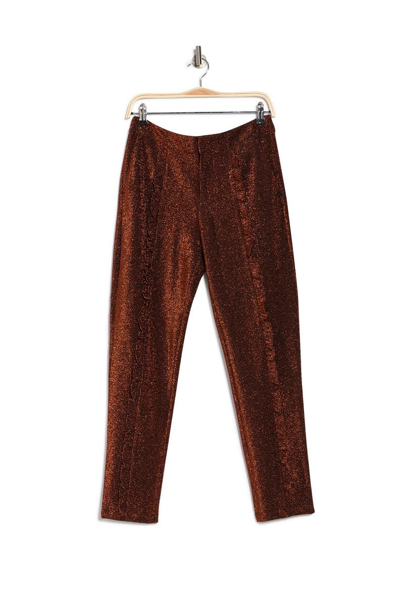 Scotch & Soda Lurex Pants with Ruffle Detail, Alternate, color, 
