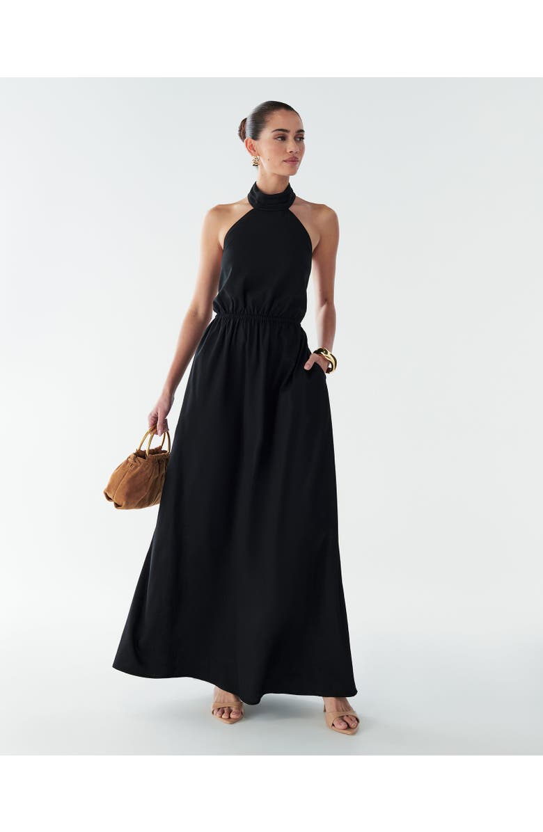 BWLDR Fay Linen Maxi, Alternate, color, Black