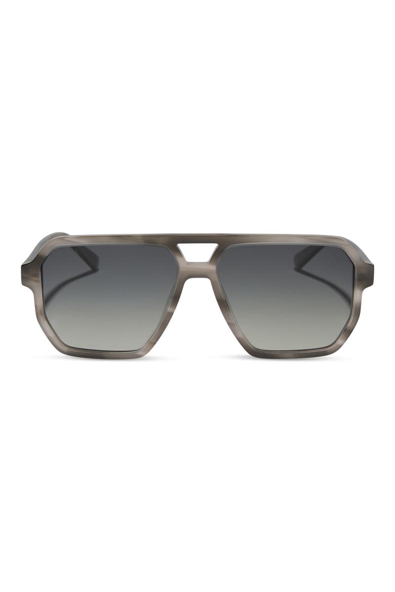 Cameron 57mm Polarized Navigator Sunglasses, Main, color, SMOKE MARBLE / GREY GRADIENT