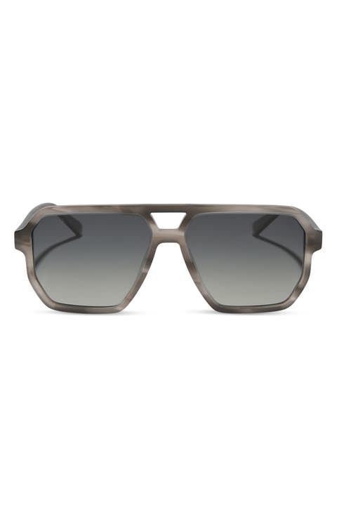 Cameron 57mm Polarized Navigator Sunglasses