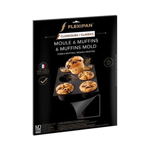 Silpat Flexipan 6 Bomb Cakes Premium Silicone Baking Pan In Black