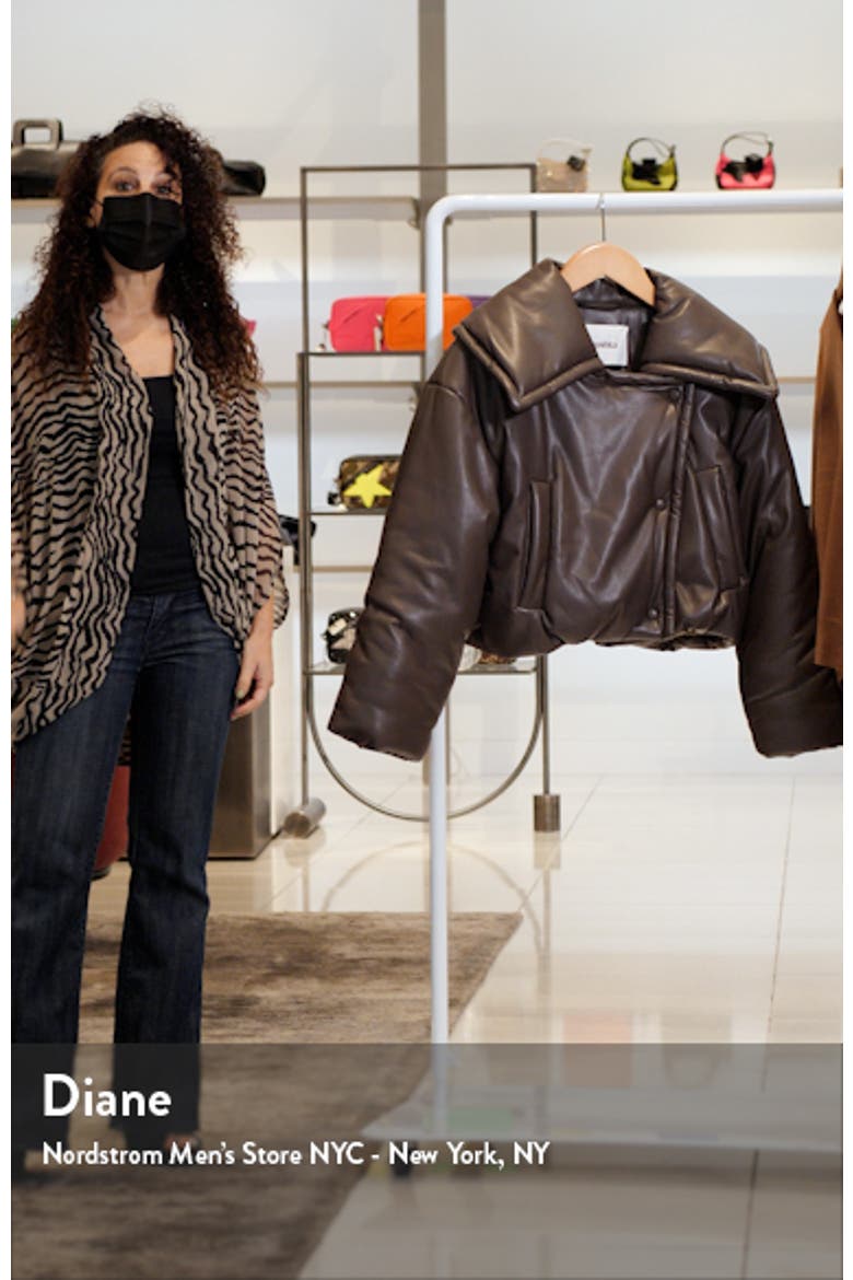 Jamie Faux Leather Puffer Jacket video