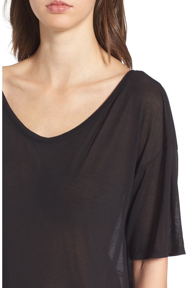 Off the Shoulder Tee, Alternate, color, BLACK