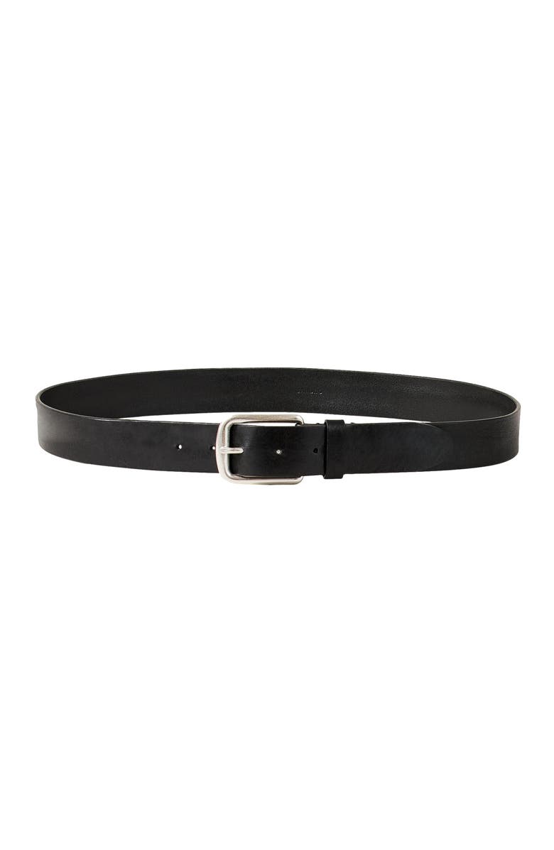 SANDRO Vegetable-tanned leather belt, Main, color, 
