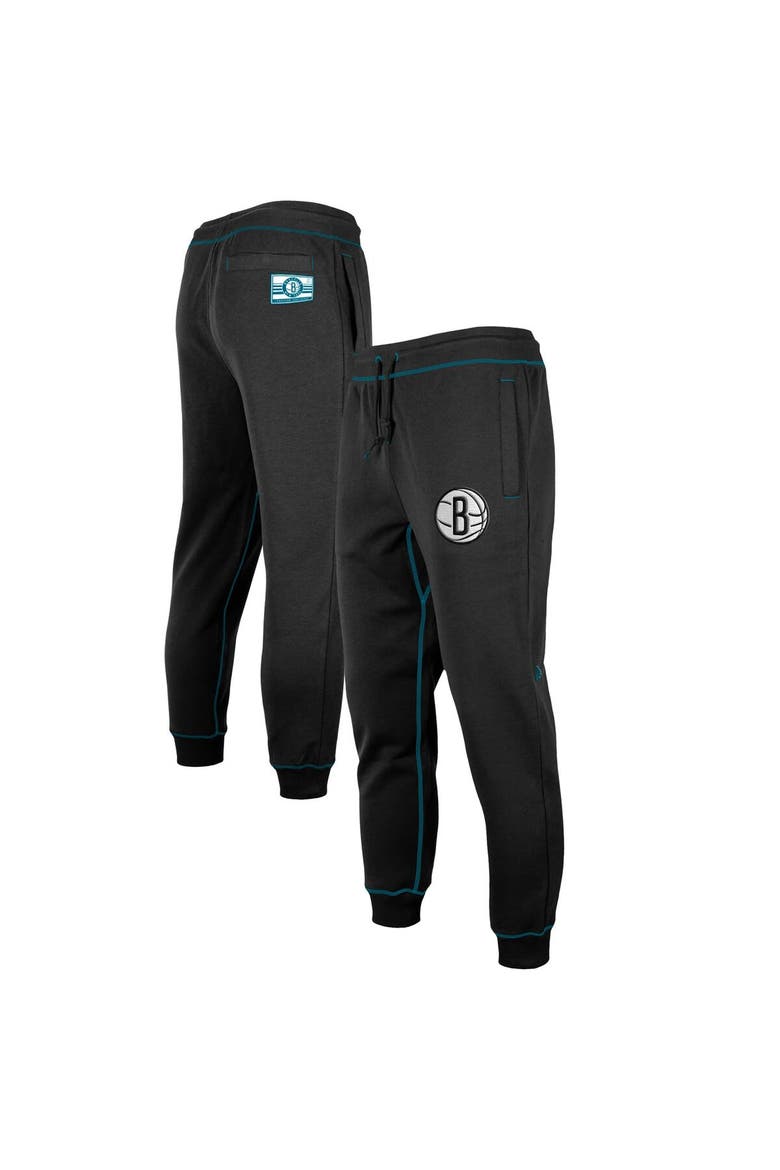 Men's New Era Black Brooklyn Nets 2023/24 City Edition Embroidery Elite Pack Jogger Pants, Main, color, Black