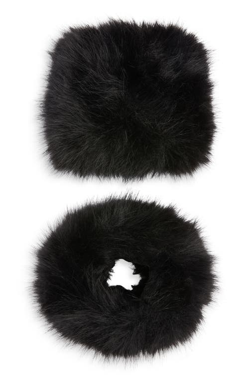 Naked Wardrobe Faux Fur Cuffs In Black