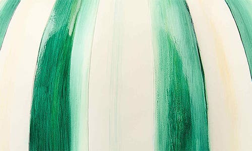 Mackenzie-childs Mackenzie Childs Emerald Stripe Medium Pumpkin In Green