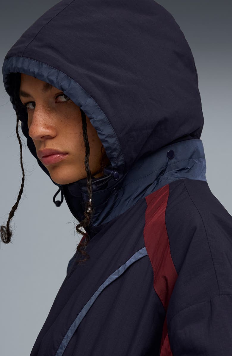 PUMA x KidSuper Hooded Nylon Windbreaker, Alternate, color, New Navy