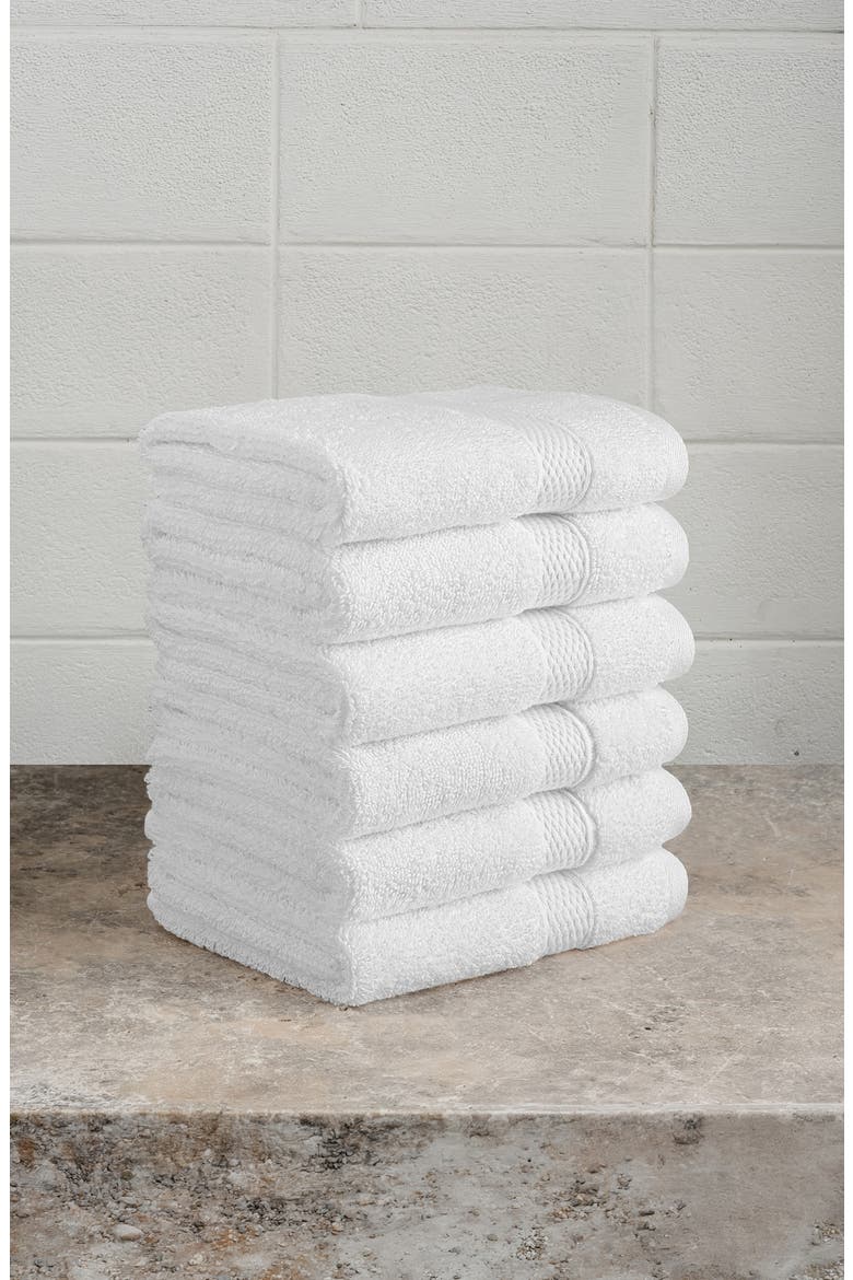 6-Pack Anovia Cotton Washcloths, Alternate, color, WHITE