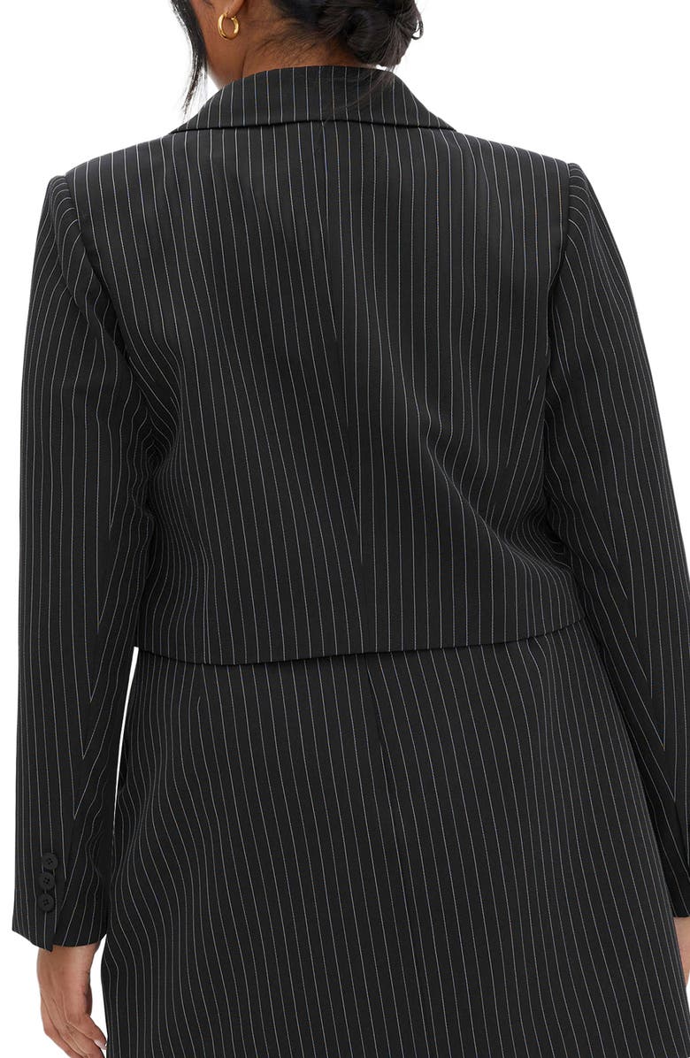 City Chic Alayah Stripe Crop Jacket, Alternate, color, Stripe