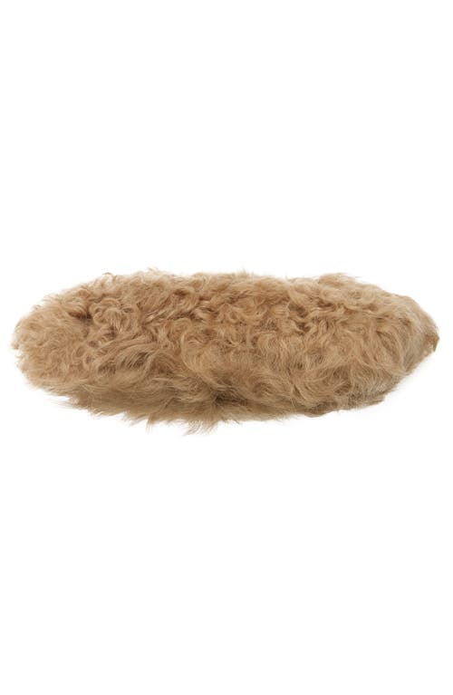 Anya Hindmarch Eye Detail Furry Texture Clutch Bag In Brown