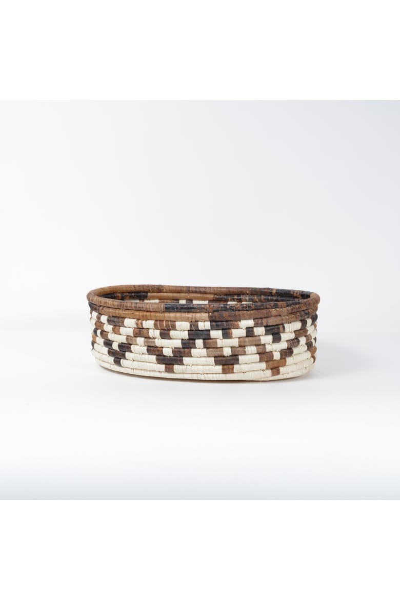 Zig Zag Bread Basket, Main, color, Dark Brown