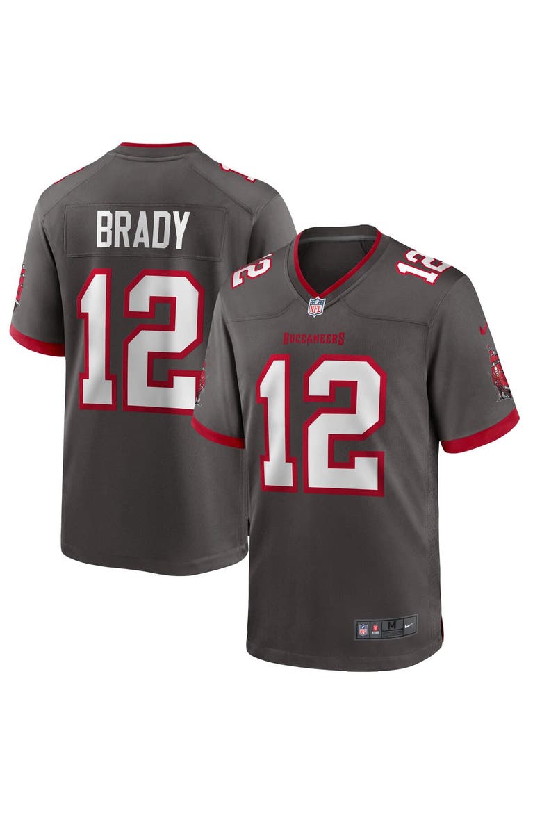 Men's Nike Tom Brady Pewter Tampa Bay Buccaneers Alternate Game Jersey, Main, color, Pewter