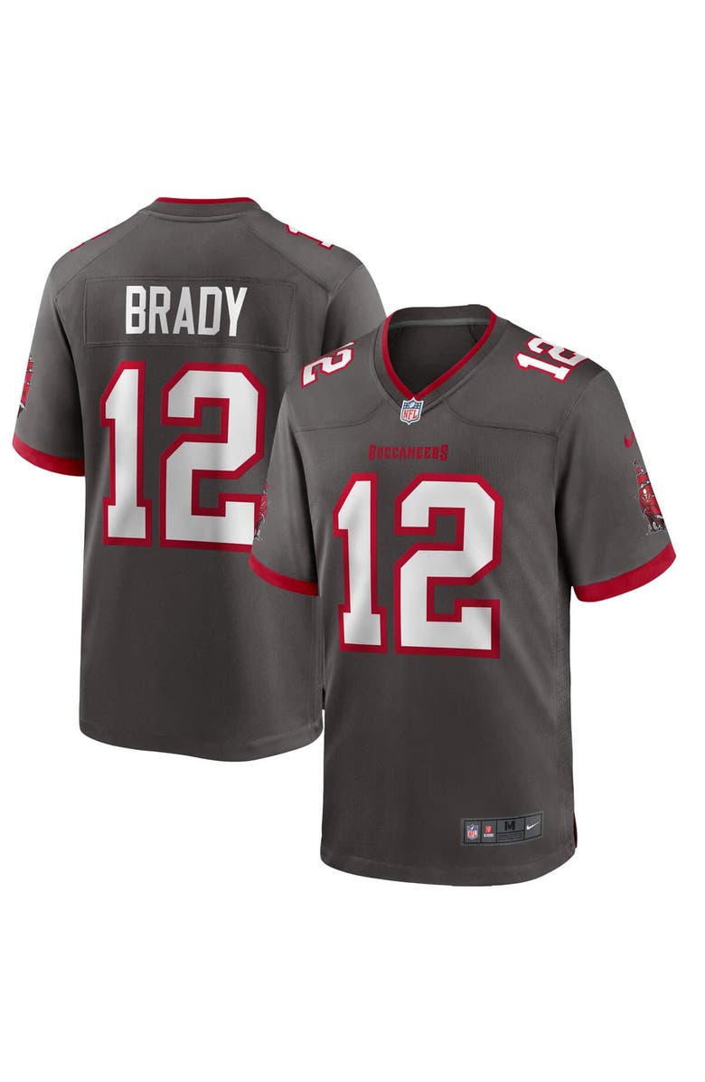 Nike Men's Nike Tom Brady Pewter Tampa Bay Buccaneers Alternate Game Jersey, Main, color,