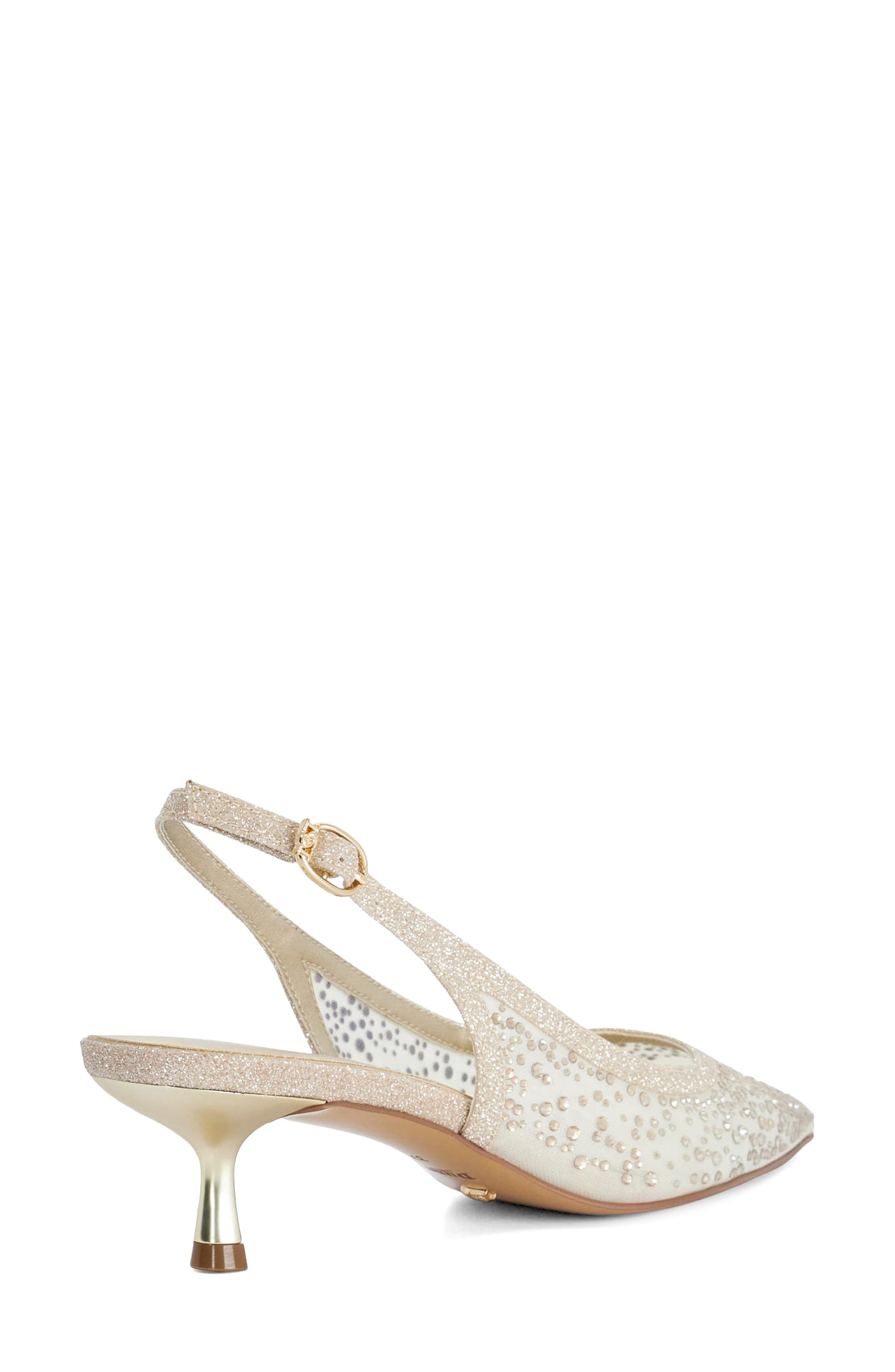 Cirelle Pointed Toe Slingback Sandal, Alternate, color, GOLD