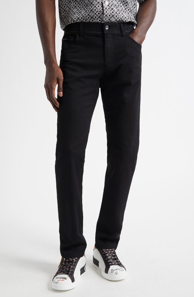 Dolce&Gabbana Stretch Cotton Pants, Main, color, S9001 Variante Abbinata