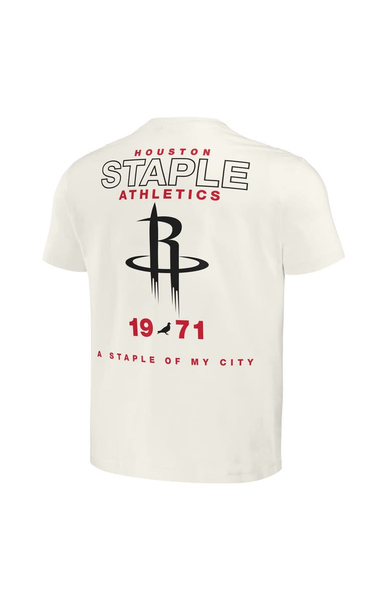 STAPLE Men's NBA x Staple Cream Houston Rockets Home Team T-Shirt, Alternate, color, 