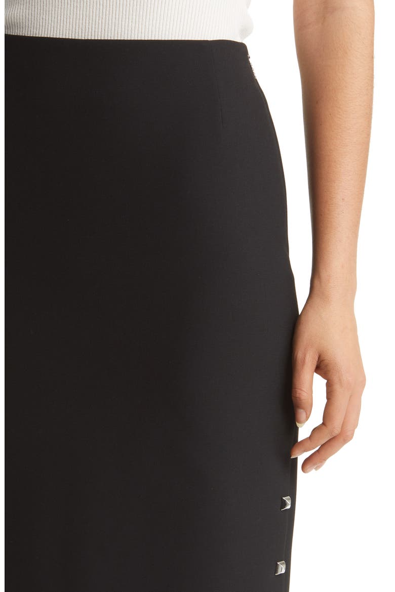 Vevoka Studded Trim Pencil Skirt, Alternate, color, BLACK