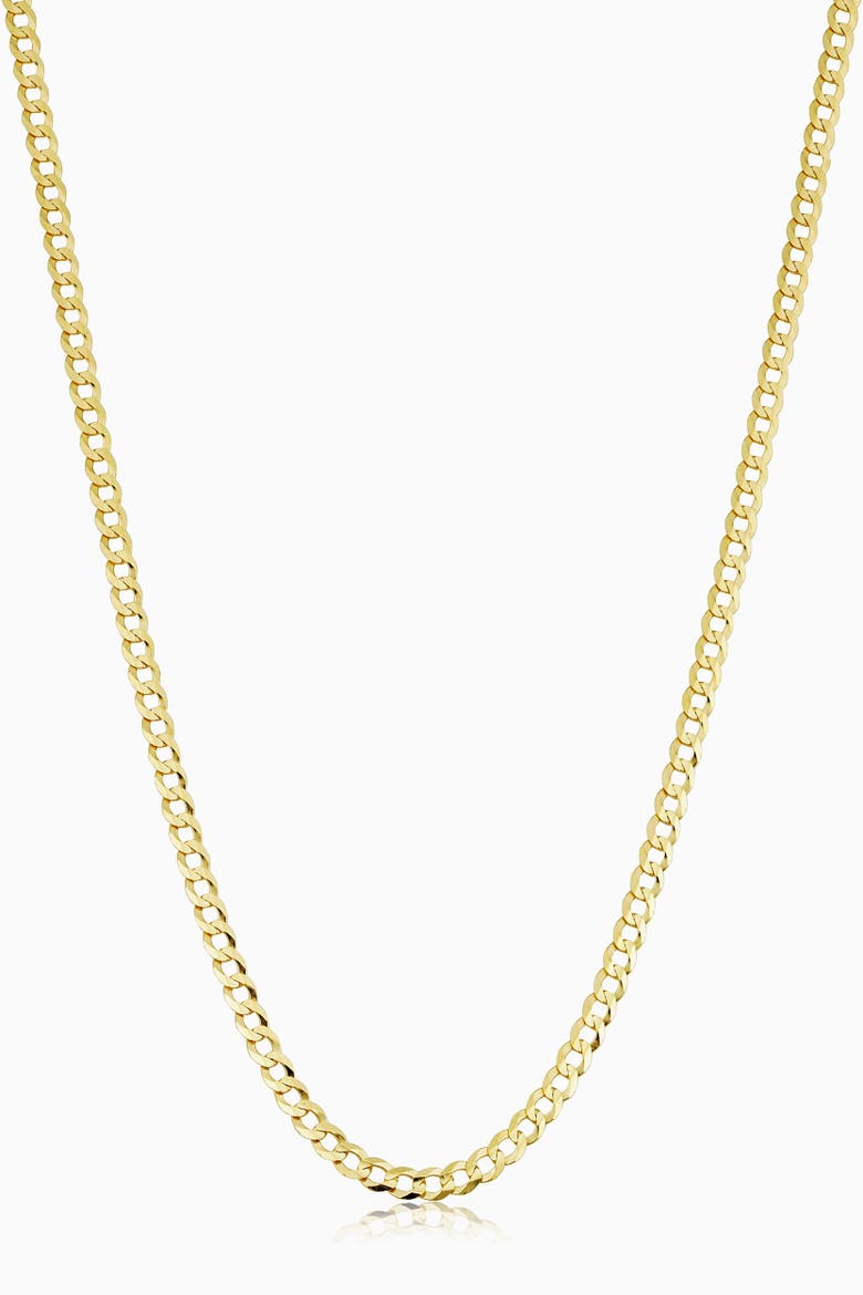 10K Yellow Gold Carmine Curb Choker, Main, color, Yellow Gold