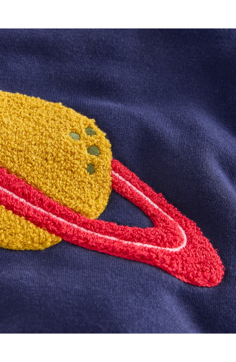 Mini Boden Kids' Space Bouclé Appliqué Cotton Blend Joggers, Alternate, color, 