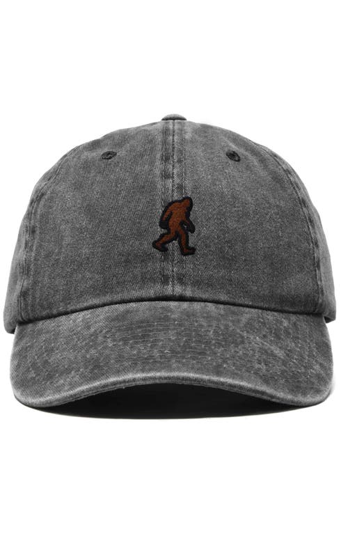 Shop Dalix Sasquatch Embroidered Dad Hat In Washed Black
