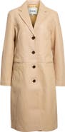 STAUD Wyatt Longline Leather Coat