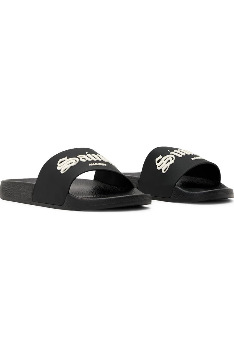 AllSaints Saint Slide Sandal, Main, color, Black
