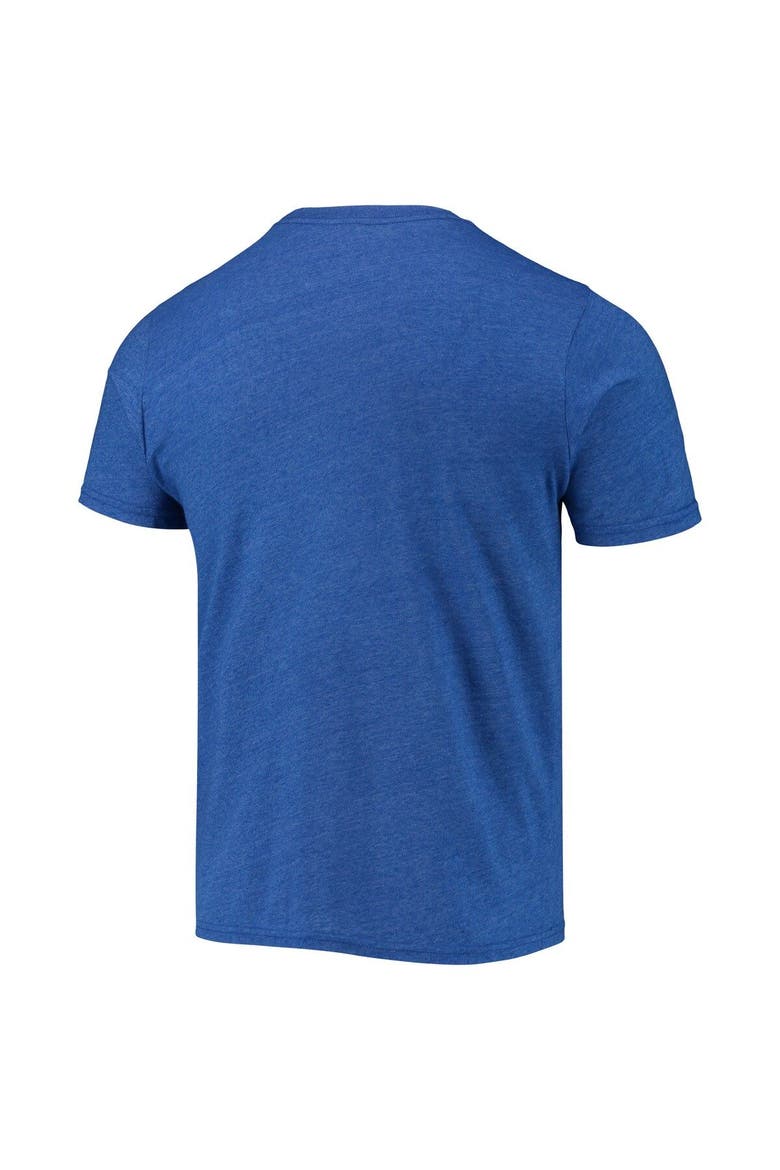 Men's Fanatics Branded Heathered Royal Buffalo Bills Field Goal Pocket Tri-Blend T-Shirt, Alternate, color, Heather Royal