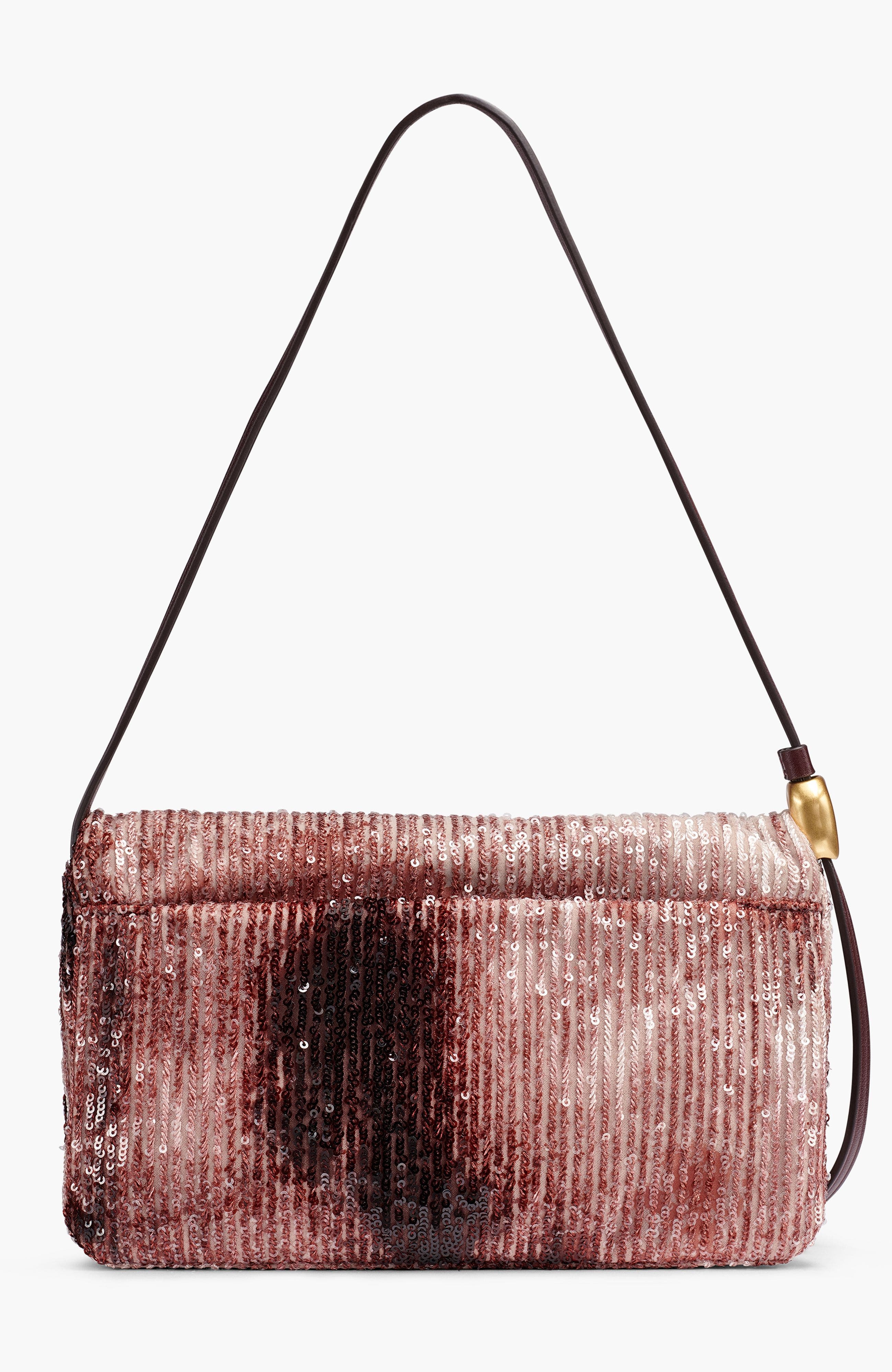 Velvet Flap Shoulder Bag, Alternate, color, Black Cherry