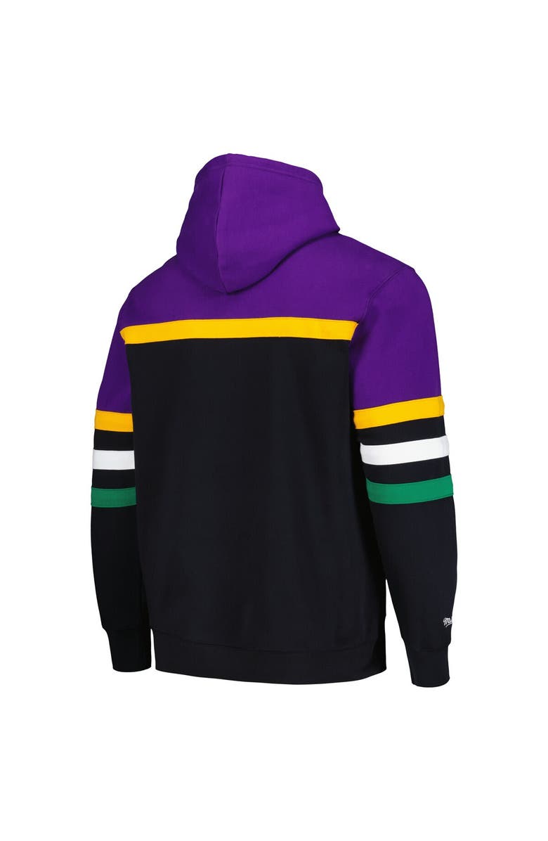 Mitchell & Ness Men's Mitchell & Ness Black/Purple Utah Jazz Head Coach Pullover Hoodie, Alternate, color, Black